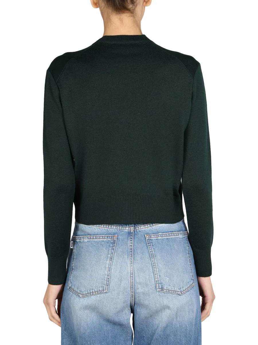 AMI Logo Embroidered Knit Jumper