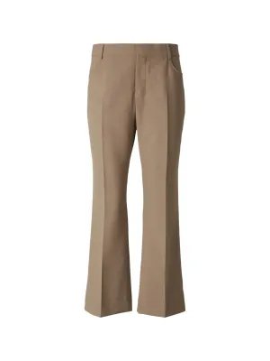 AMI Mid-Rise Cropped Flared Trousers