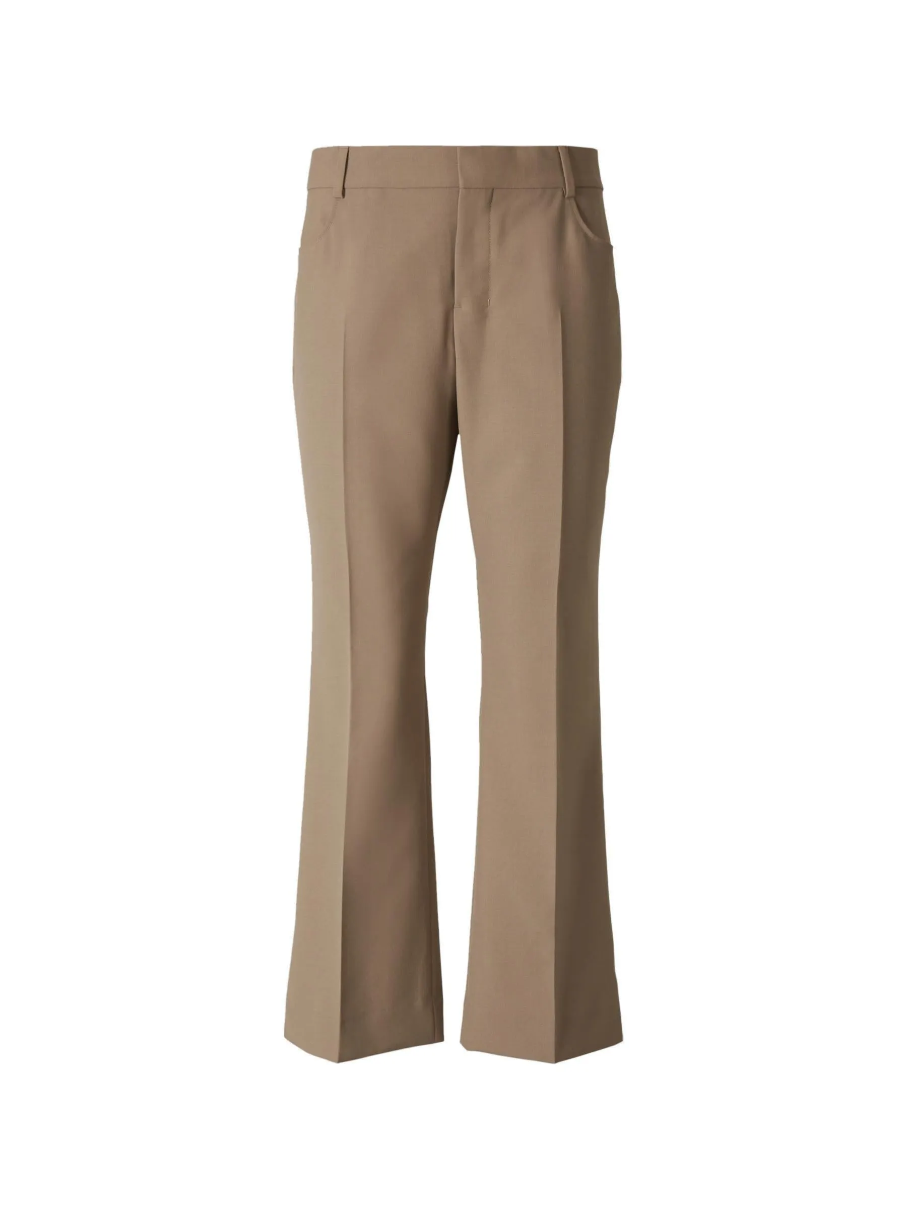 AMI Mid-Rise Cropped Flared Trousers