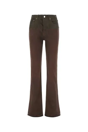 Amiri Panelled High-Waist Flared Pants