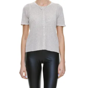 A.P.C. Aria Buttoned Ribbed Knit Top