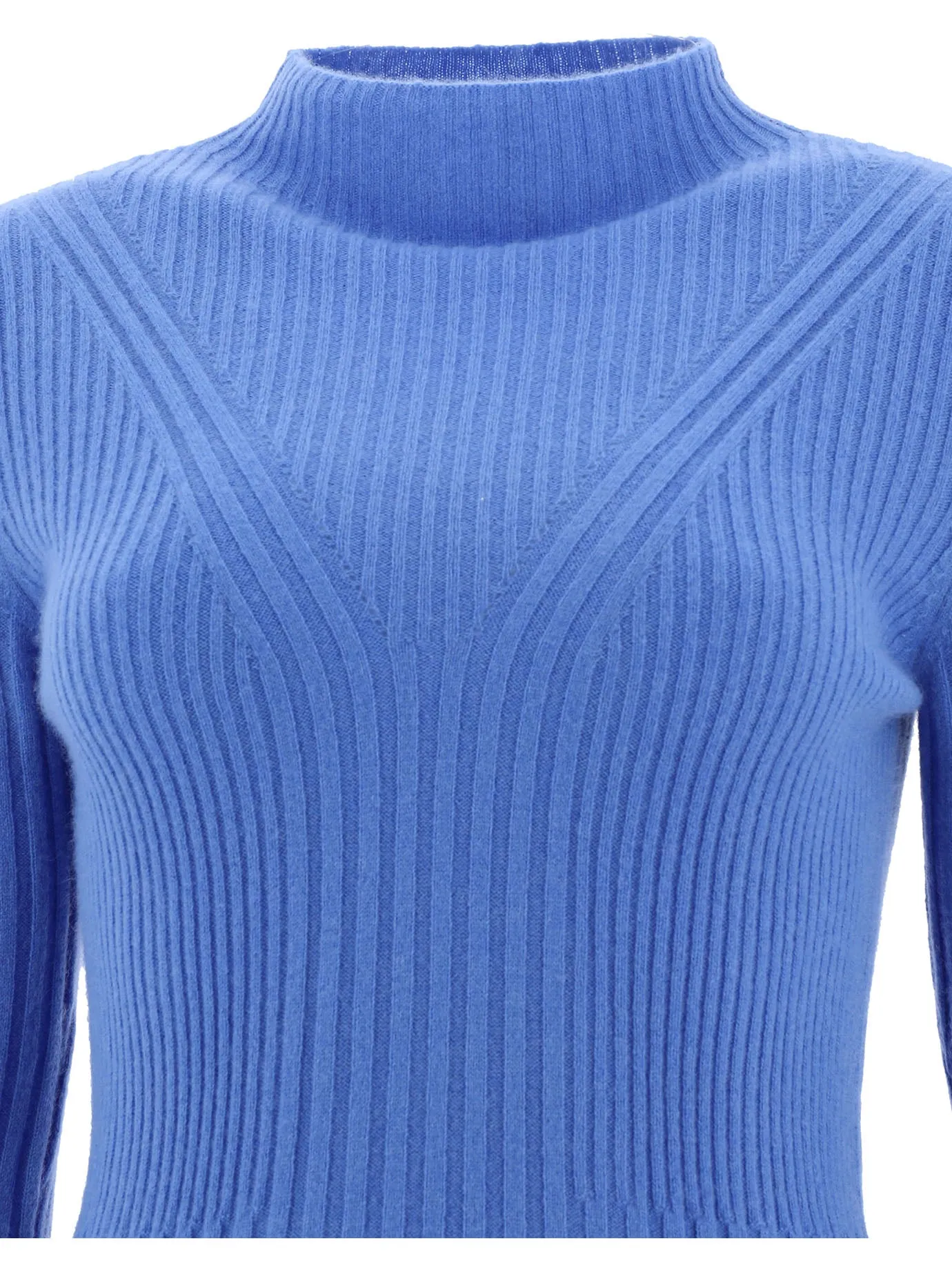 Aspesi Mock Neck Ribbed Sweater