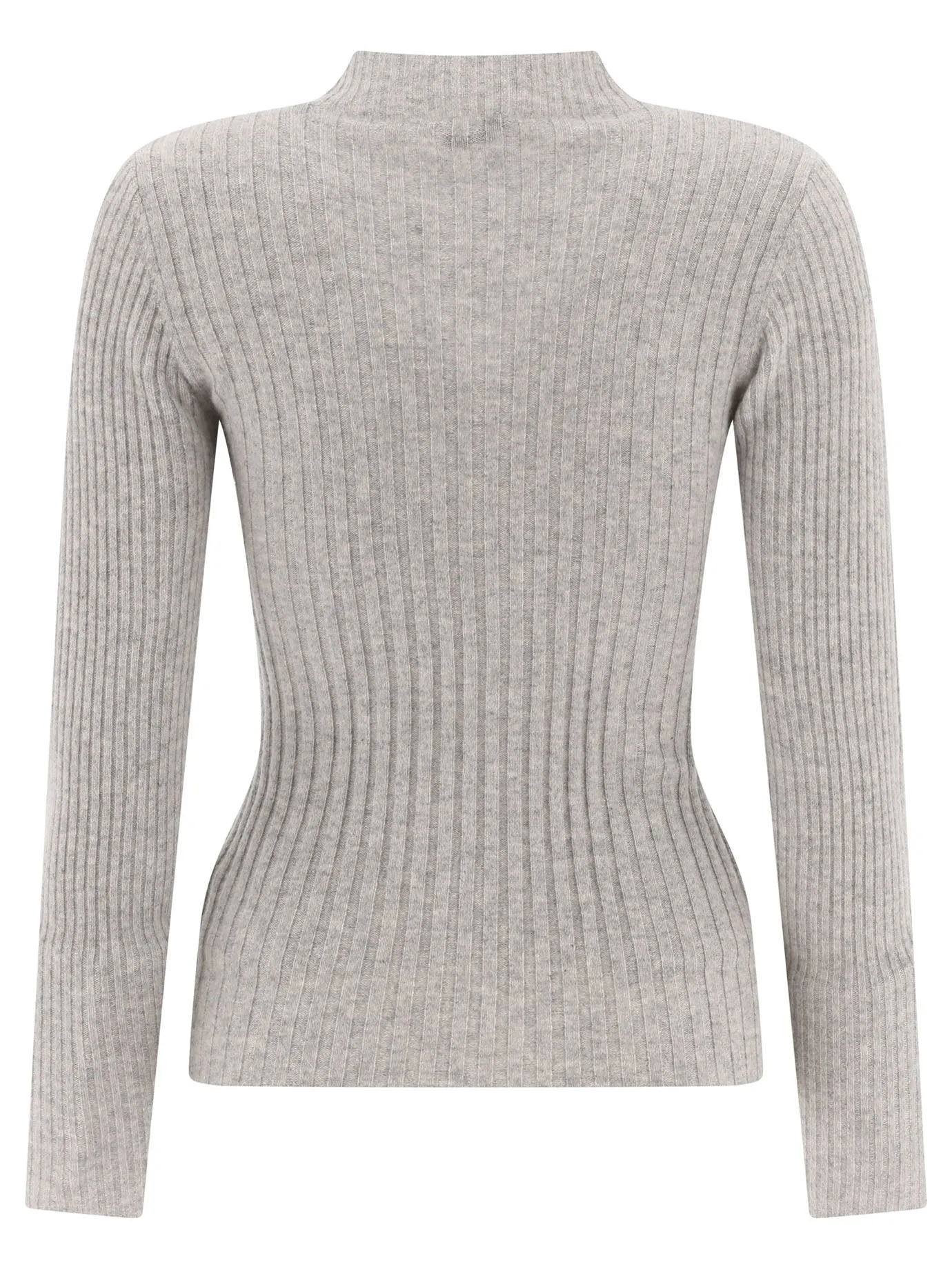 Aspesi Mock Neck Ribbed Sweater