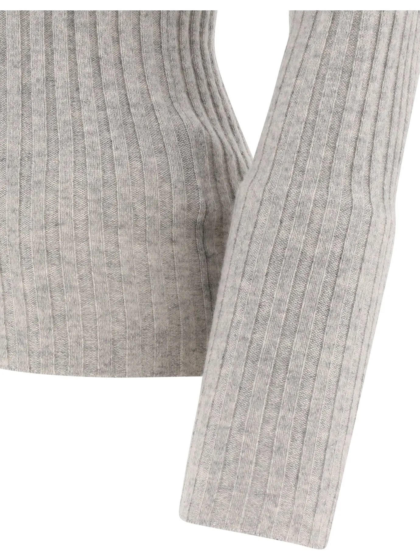 Aspesi Mock Neck Ribbed Sweater