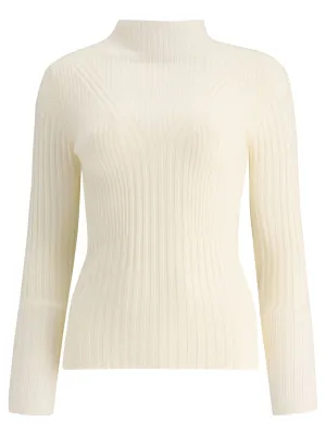 Aspesi Mock Neck Ribbed Sweater