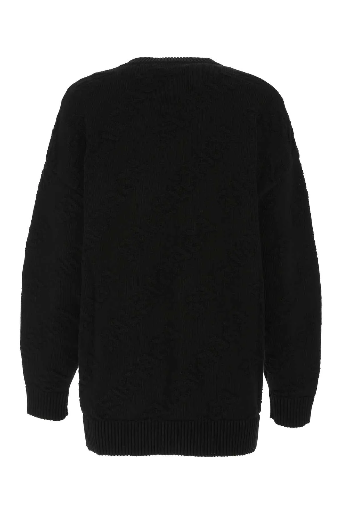 Balenciaga Allover Logo Intarsia Knitted Sweater