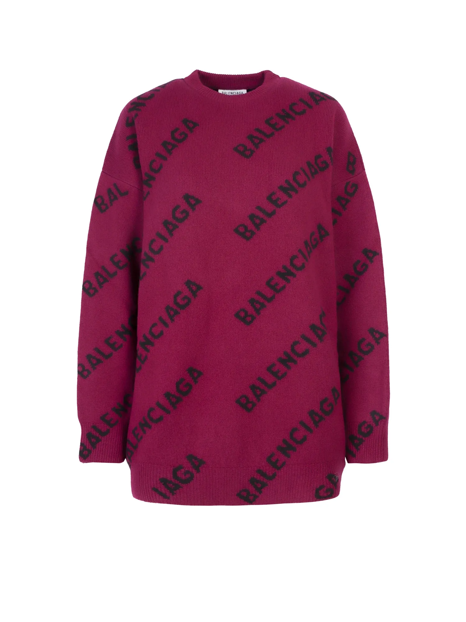 Balenciaga Allover Logo Intarsia Sweater