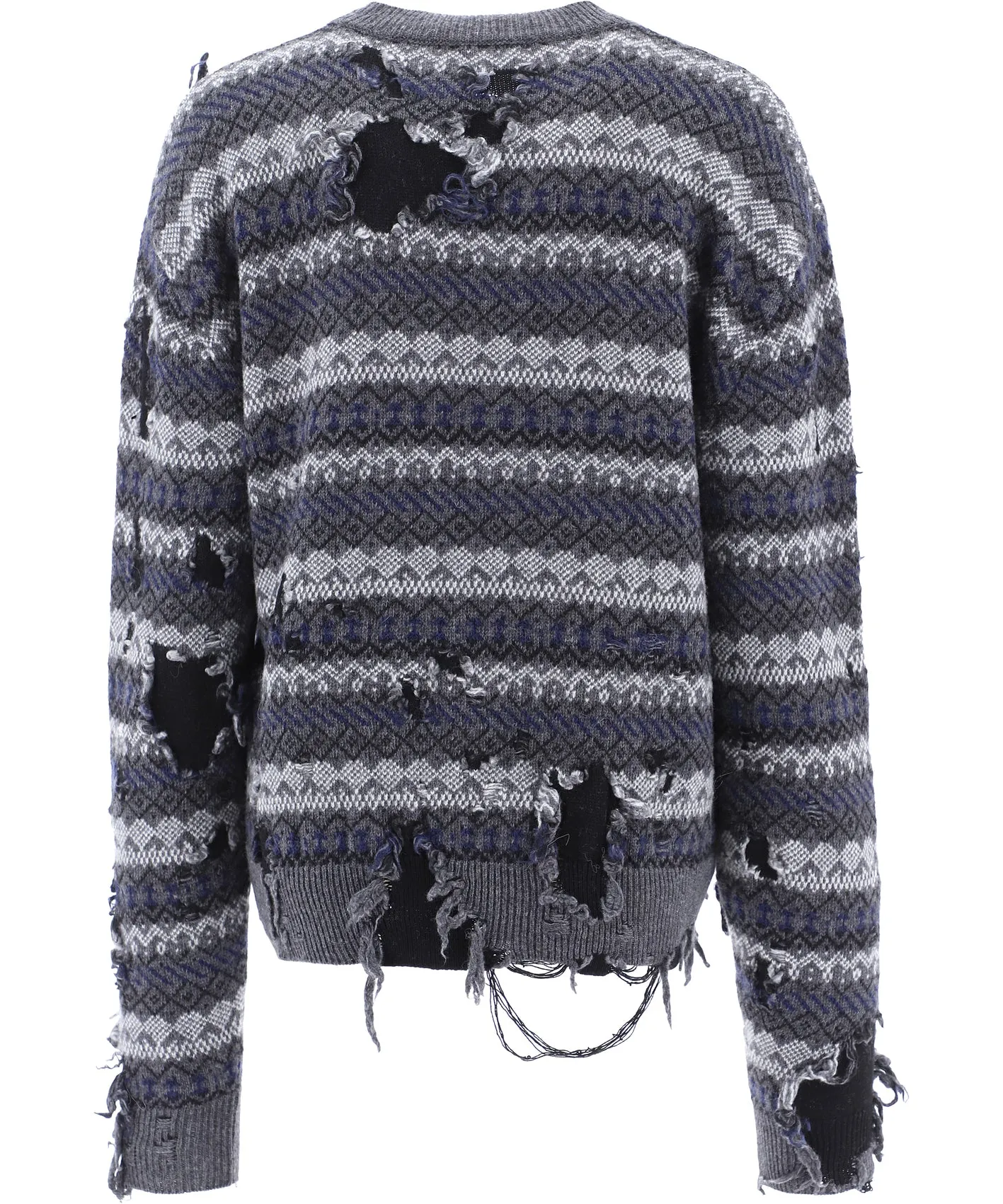 Balenciaga Destroyed Crewneck Knit Jumper