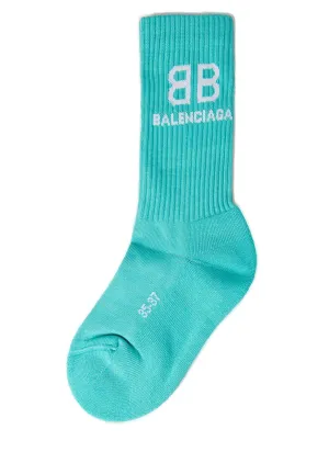 Balenciaga Intarsia-Knit Logo Socks