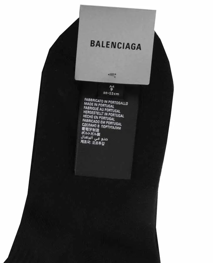 Balenciaga Logo Intarsia-Knit Tennis Socks