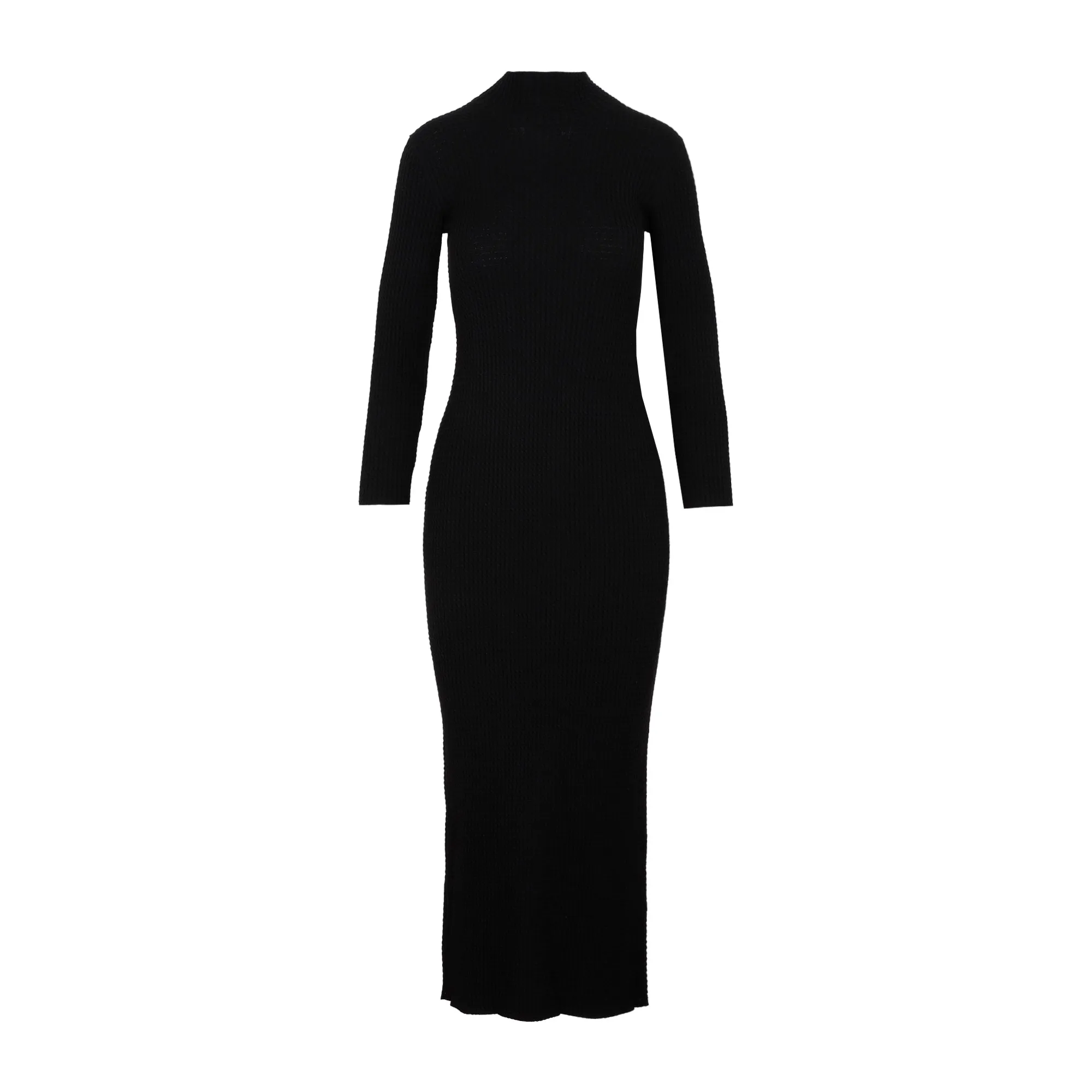 Balenciaga Micro Cable Knit Fitted Dress