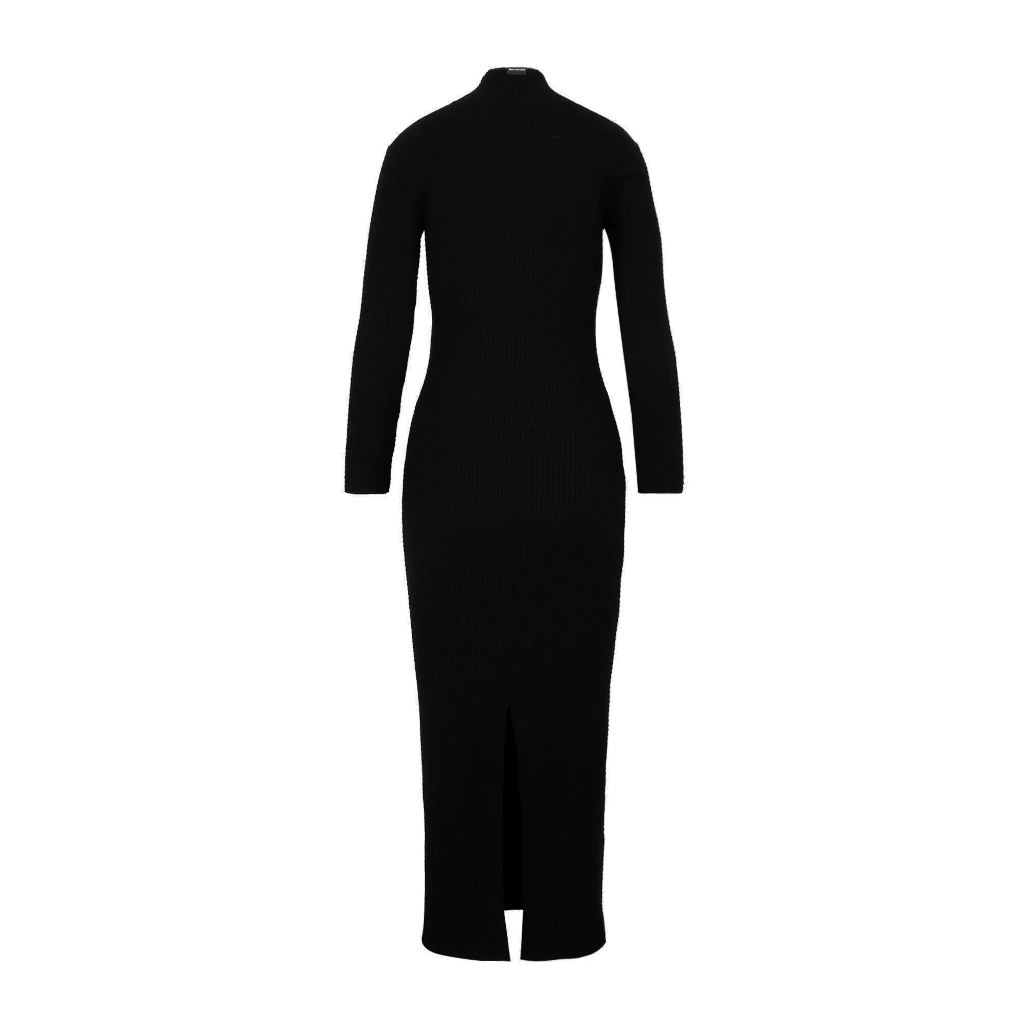 Balenciaga Micro Cable Knit Fitted Dress