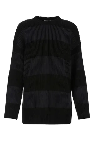 Balenciaga Striped Logo Back Sweater