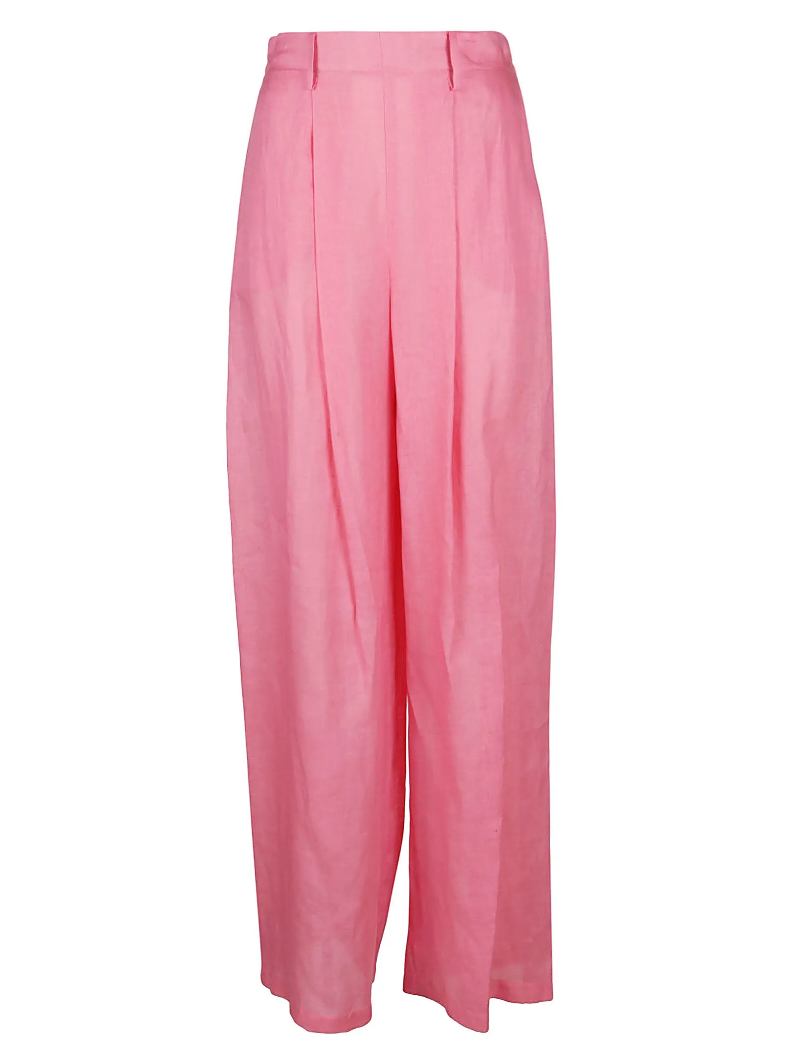 Ballantyne Pleat Detail Wide-Leg Pants