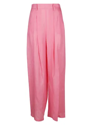Ballantyne Pleat Detail Wide-Leg Pants
