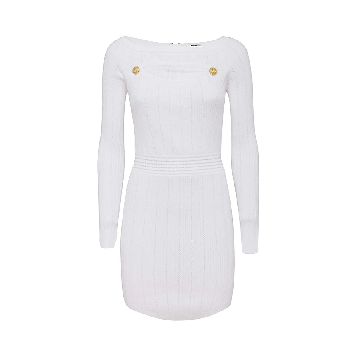 Balmain Cut-Out Knit Mini Dress