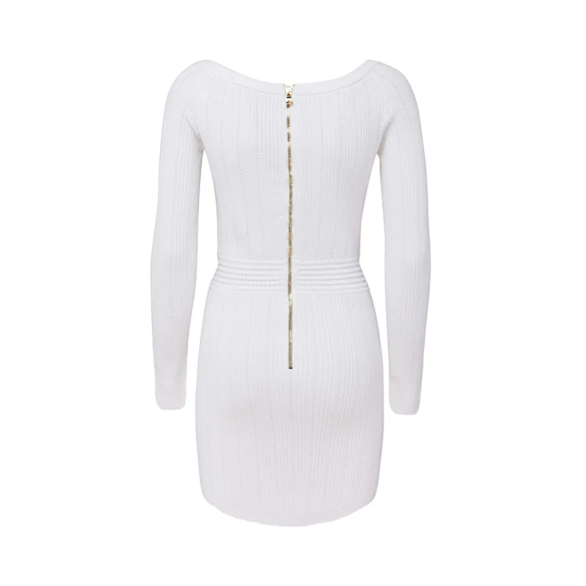 Balmain Cut-Out Knit Mini Dress