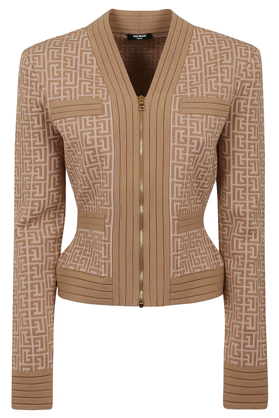 Balmain Monogram Pattern Knit Jacket