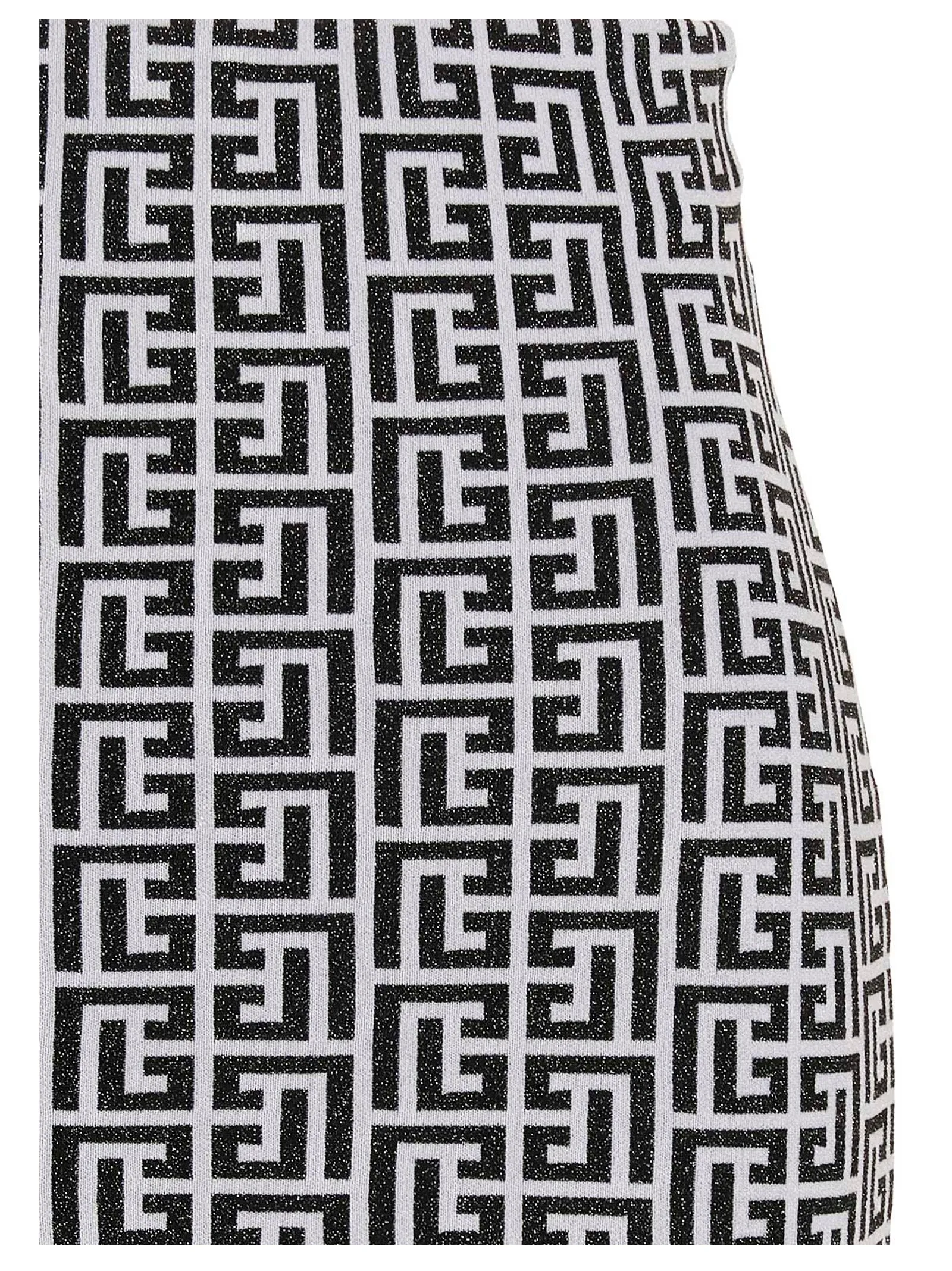 Balmain Monogram Pattern Knit Mini Skirt
