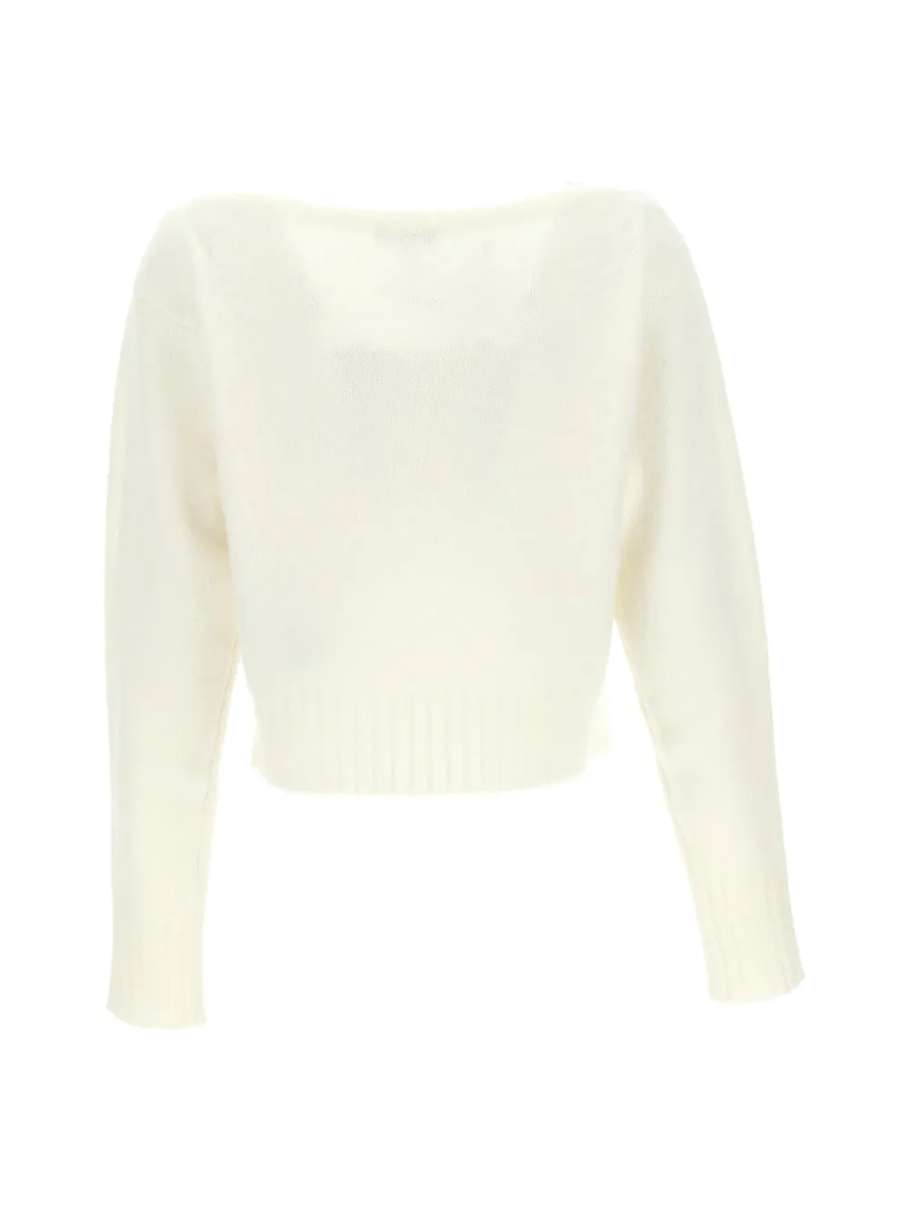 Balmain Slash-Neck Fine Knit Jumper