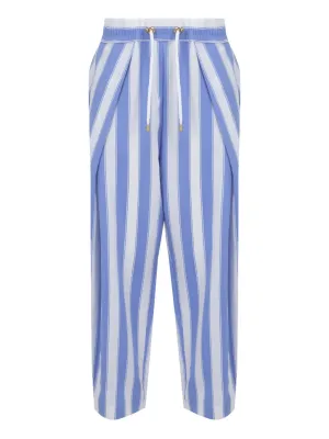 Balmain Striped Cropped Trousers
