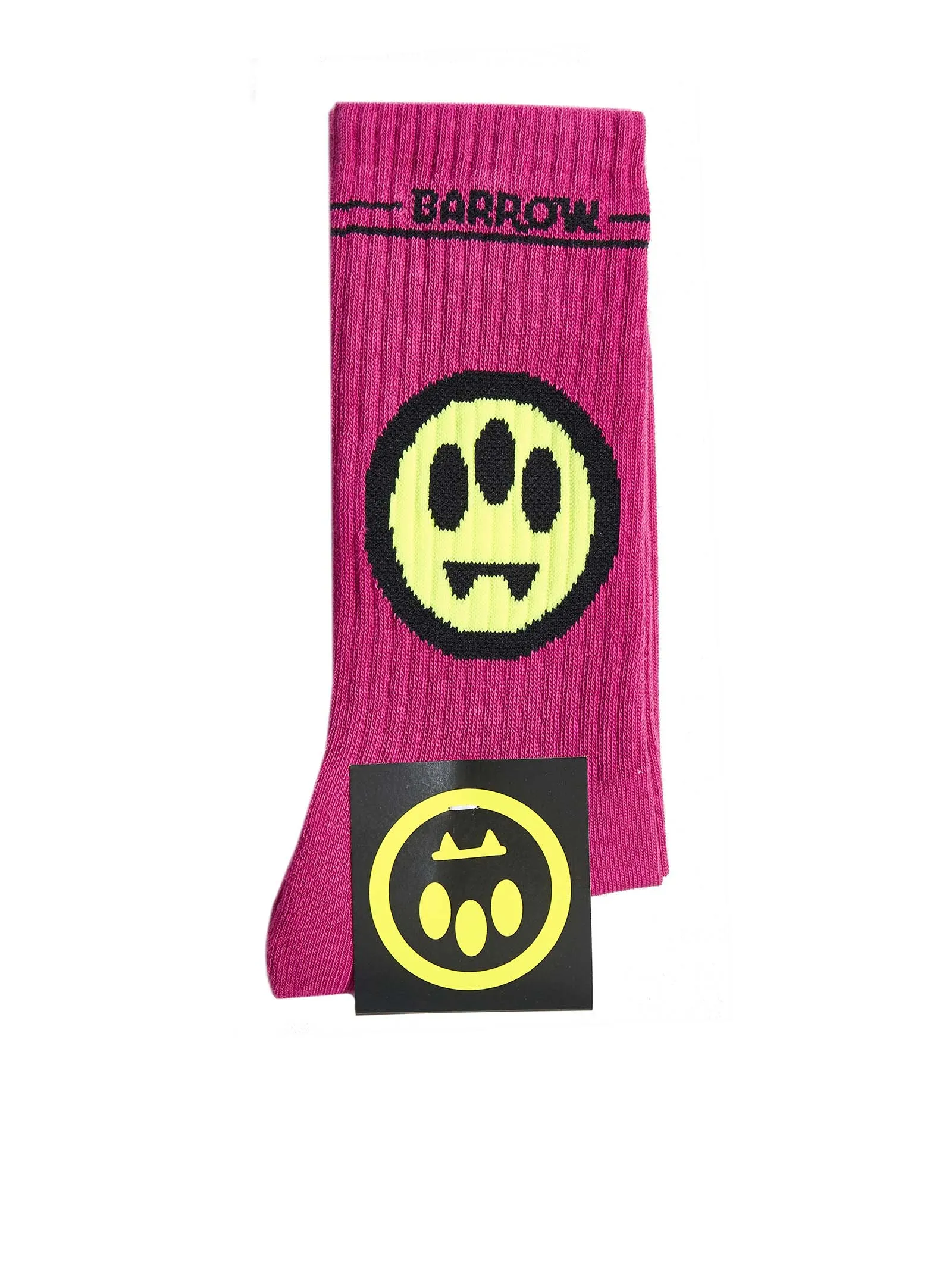 Barrow Smile-Jacquard Ribbed Knit Socks