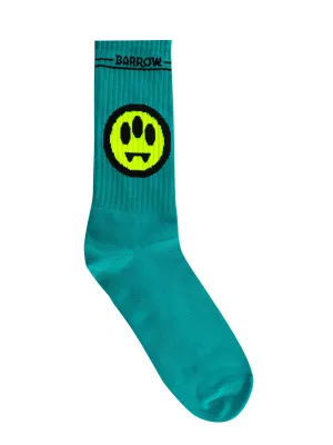 Barrow Smile-Jacquard Ribbed Knit Socks