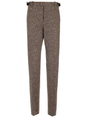 Bottega Veneta Herringbone Straight Trousers