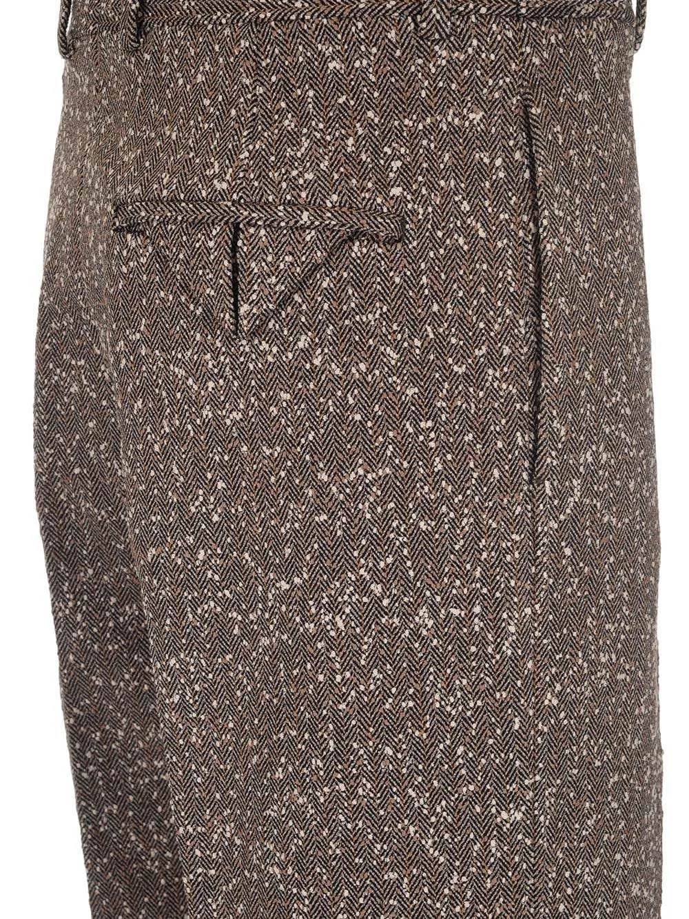 Bottega Veneta Herringbone Straight Trousers