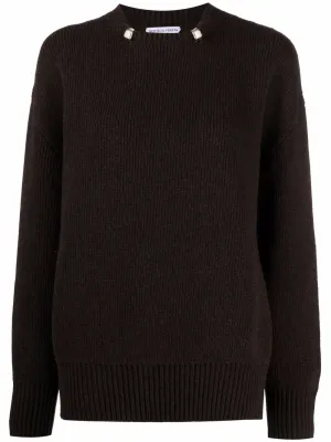 Bottega Veneta Ring Embellished Knit Sweater