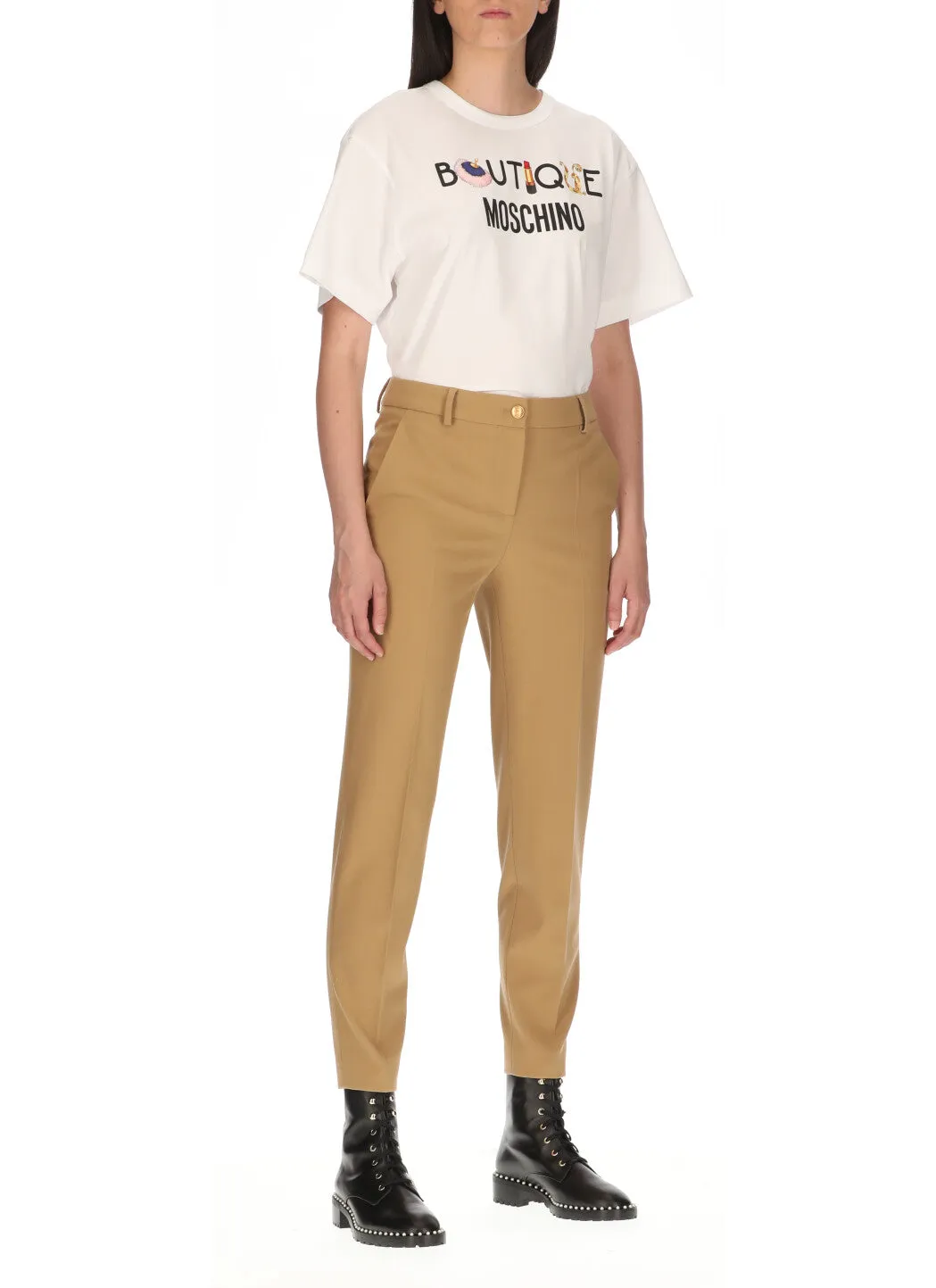 Boutique Moschino Slim-Fit Cropped Trousers