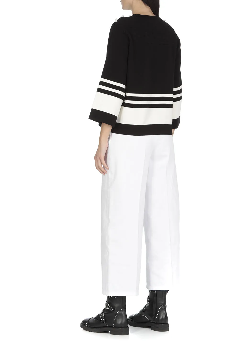 Boutique Moschino Striped Crewneck Sweater