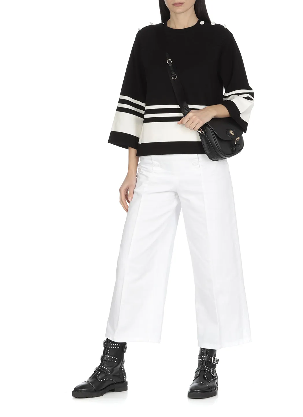 Boutique Moschino Striped Crewneck Sweater