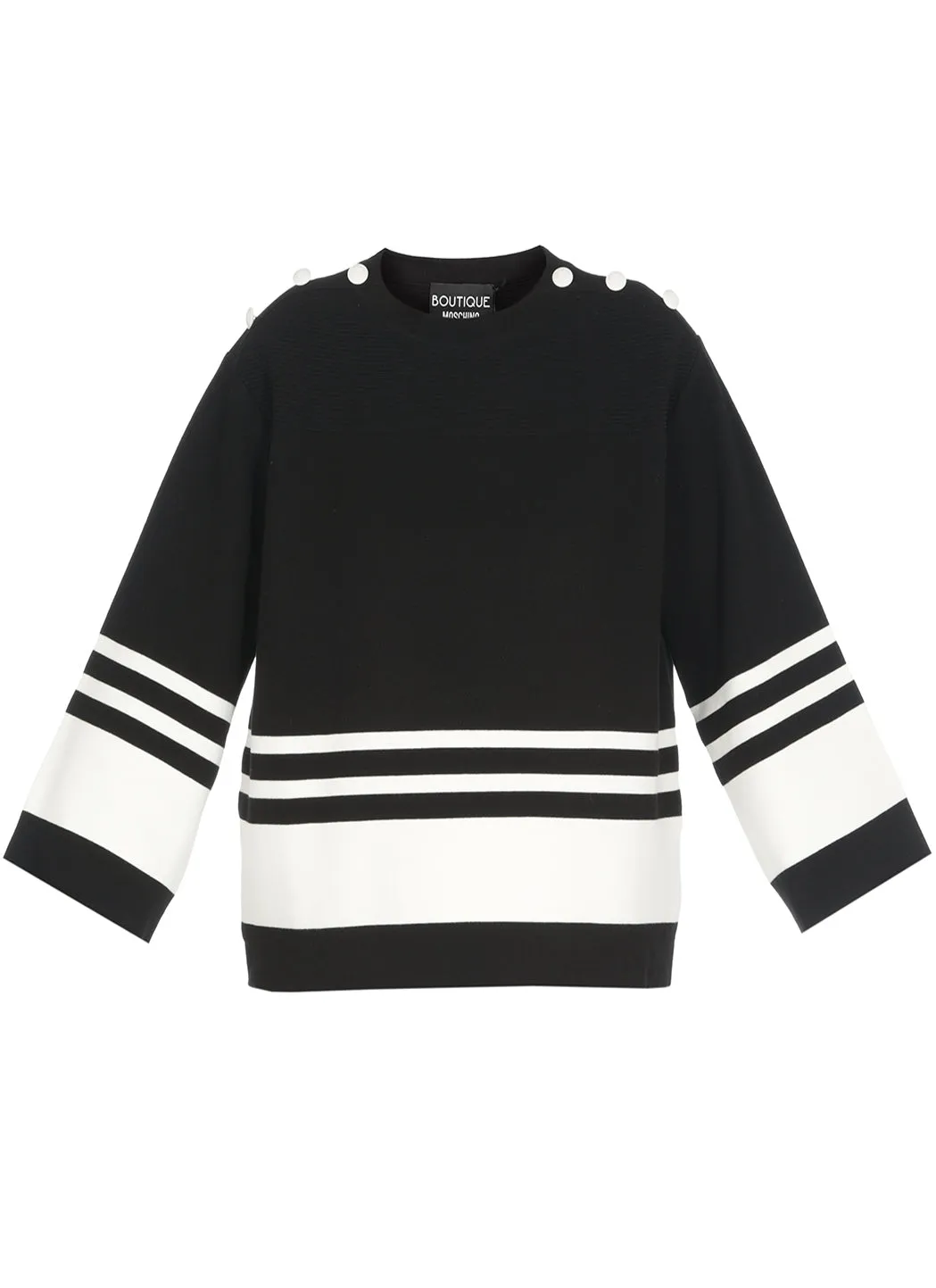 Boutique Moschino Striped Crewneck Sweater