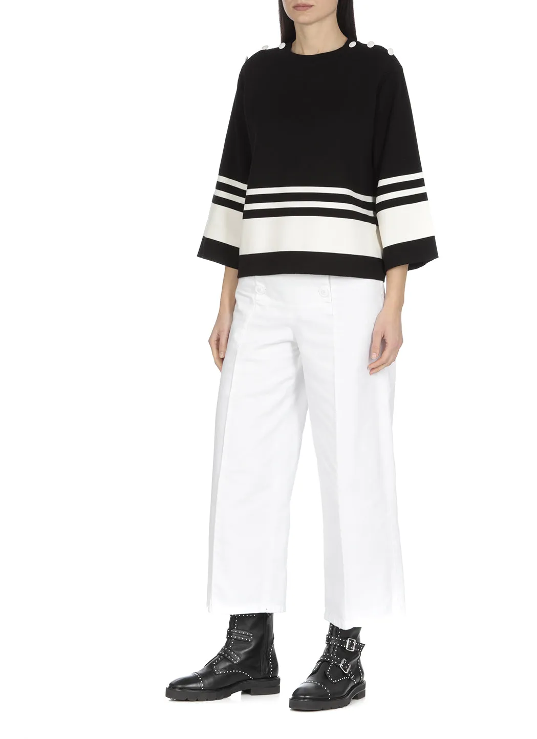 Boutique Moschino Striped Crewneck Sweater