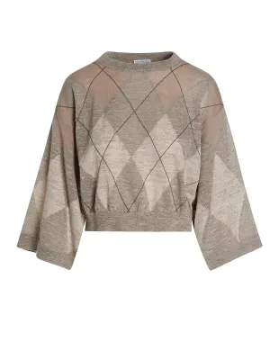 Brunello Cucinelli Argyle Knit Jumper