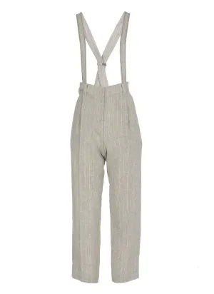 Brunello Cucinelli Brace Detailed Cropped Trousers