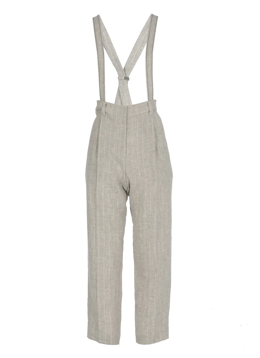 Brunello Cucinelli Brace Detailed Cropped Trousers