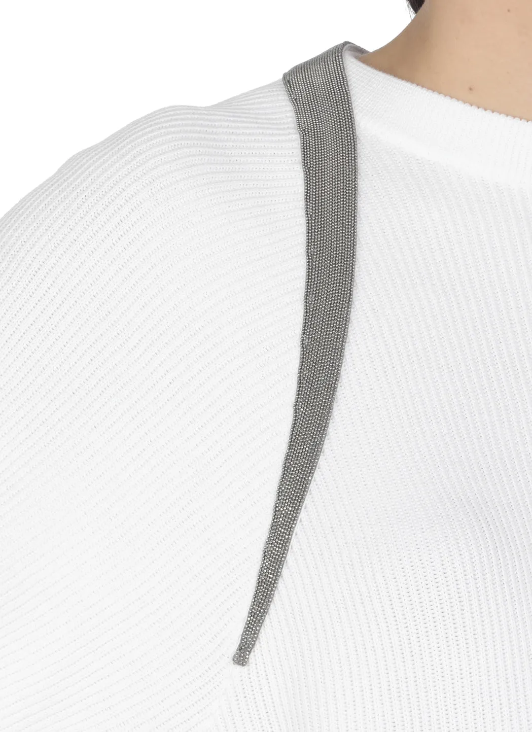Brunello Cucinelli Crewneck Cropped Knitted Sweater