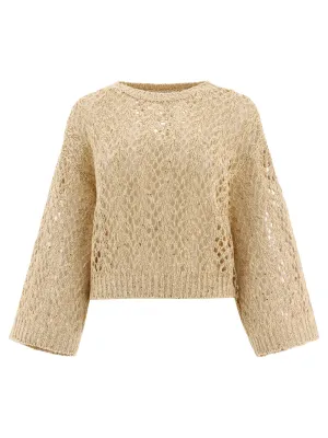Brunello Cucinelli Open-Knit Crewneck Sweater