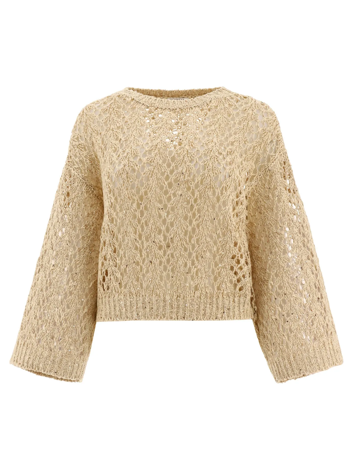 Brunello Cucinelli Open-Knit Crewneck Sweater