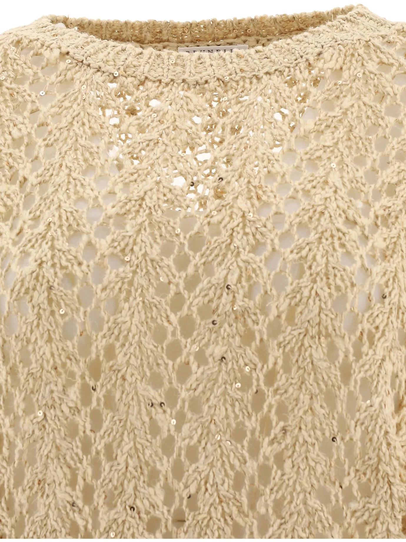 Brunello Cucinelli Open-Knit Crewneck Sweater