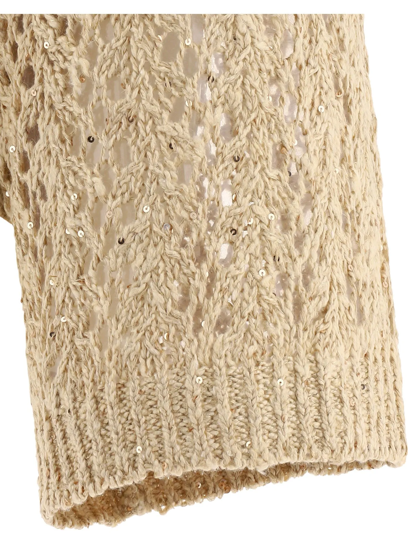 Brunello Cucinelli Open-Knit Crewneck Sweater