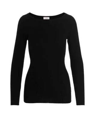Brunello Cucinelli Round-Neck Ribbed Knit Sweater