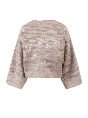 Brunello Cucinelli Sequin Embellished Knit Jumper
