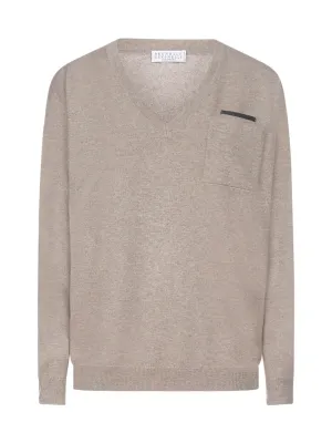 Brunello Cucinelli V-Neck Long Sleeved Sweater
