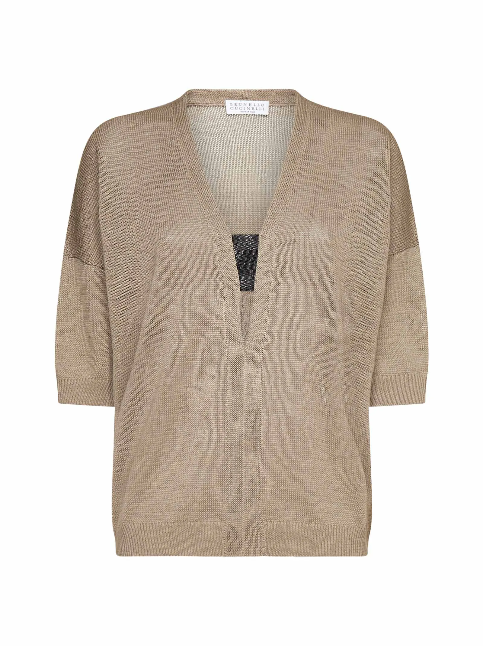 Brunello Cucinelli V-Neck Short Sleeved Sweater
