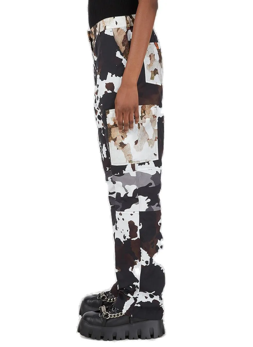 Burberry Camouflage Print Cargo Pants