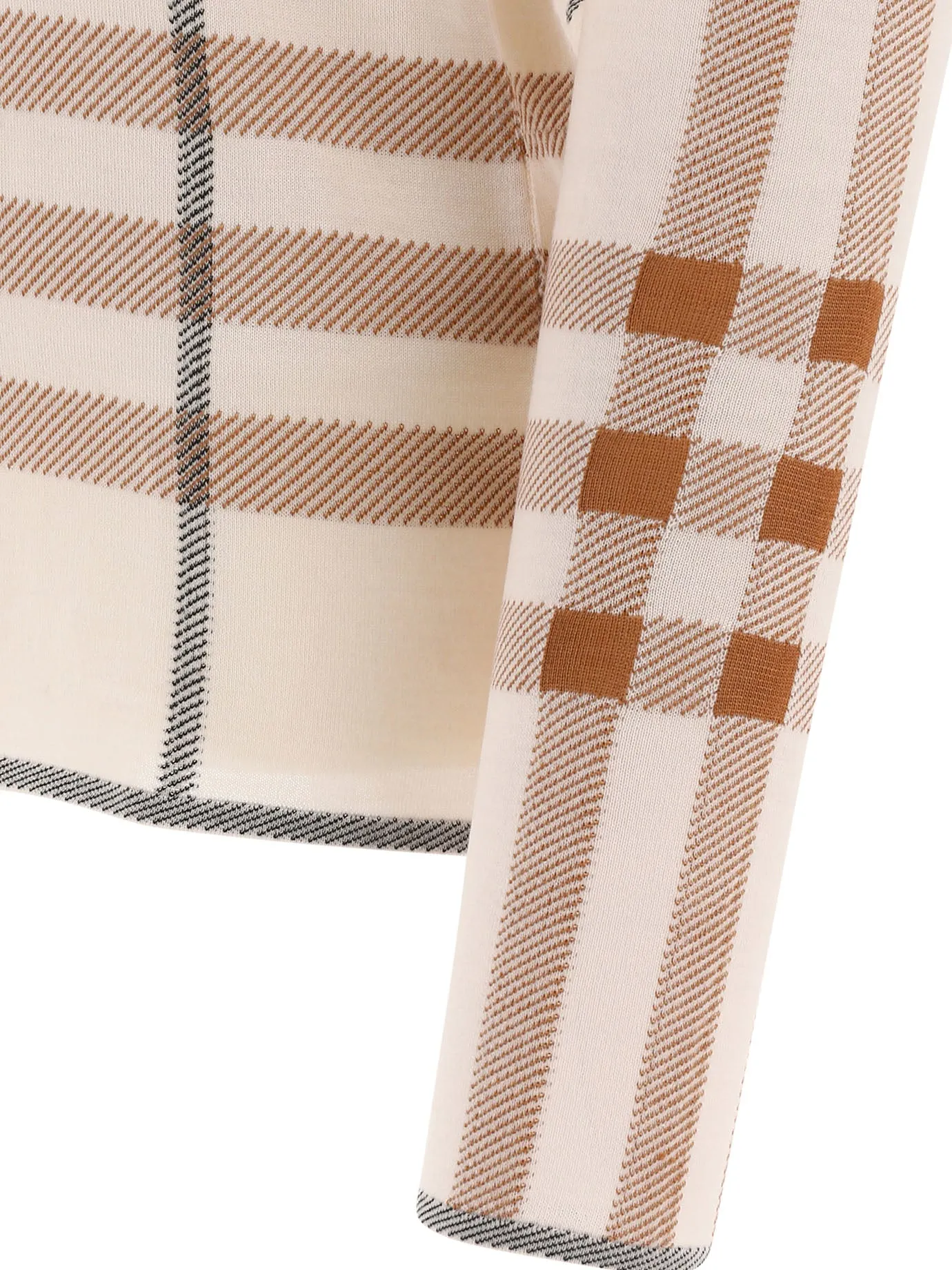 Burberry Check Intarsia Crewneck Sweater
