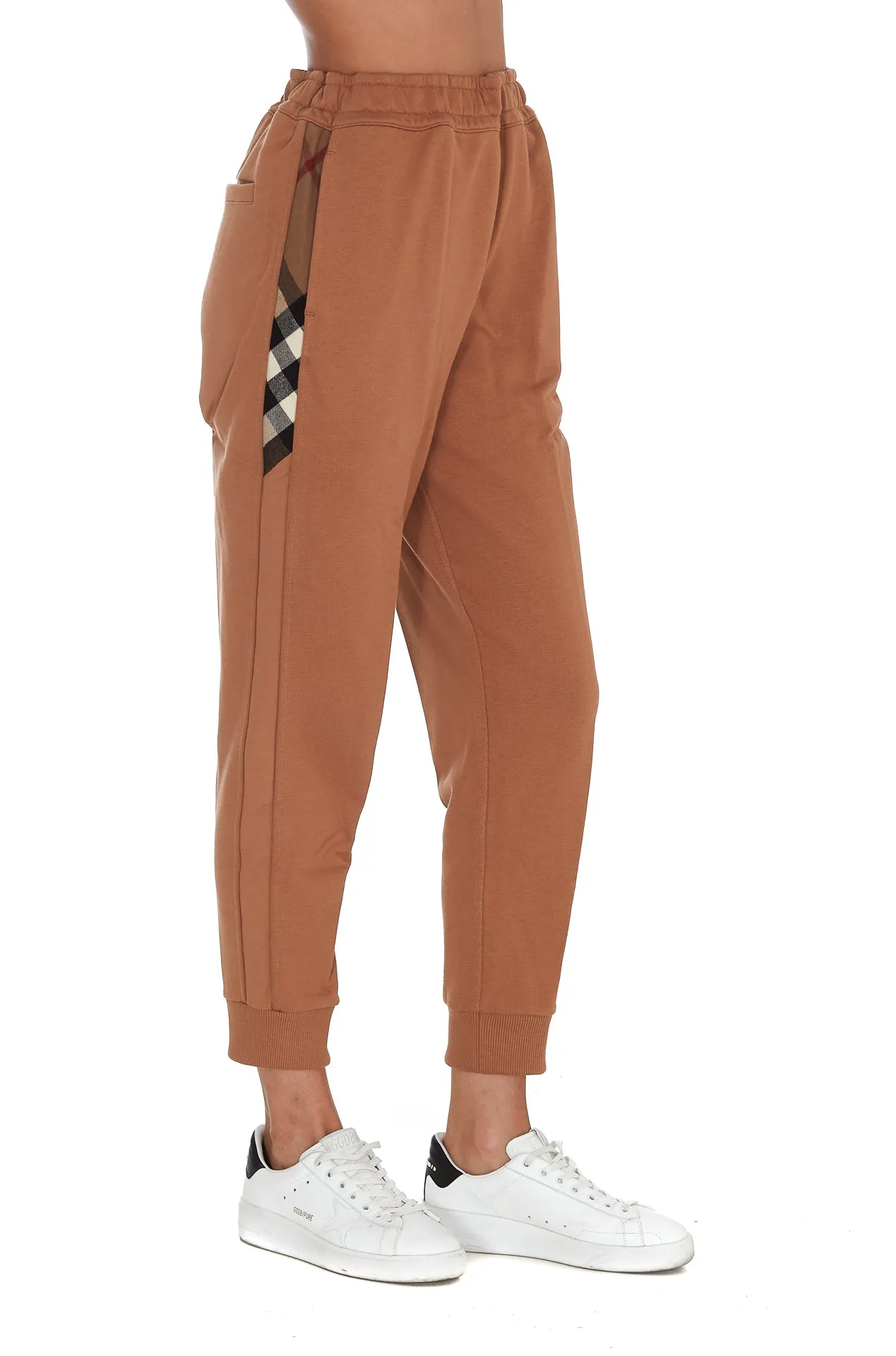 Burberry Check Panel Jogging Pants